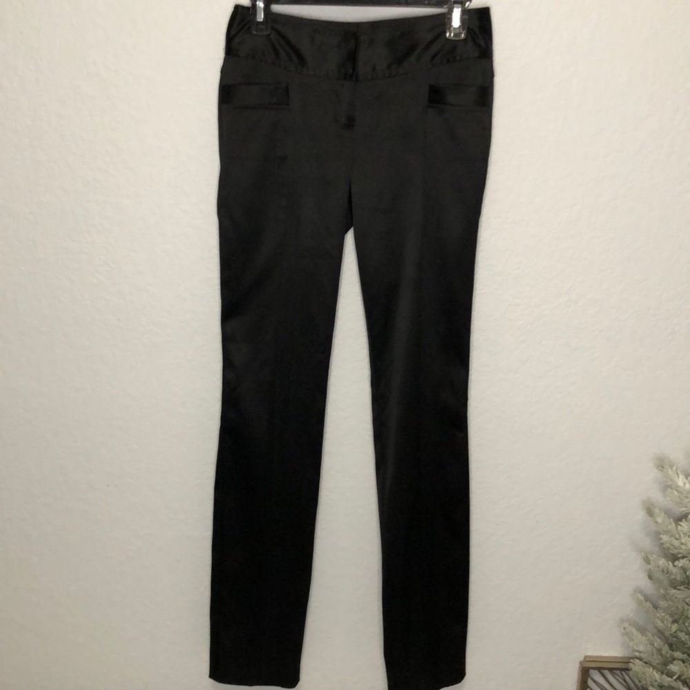 Express Black Satin Dress Pants 0